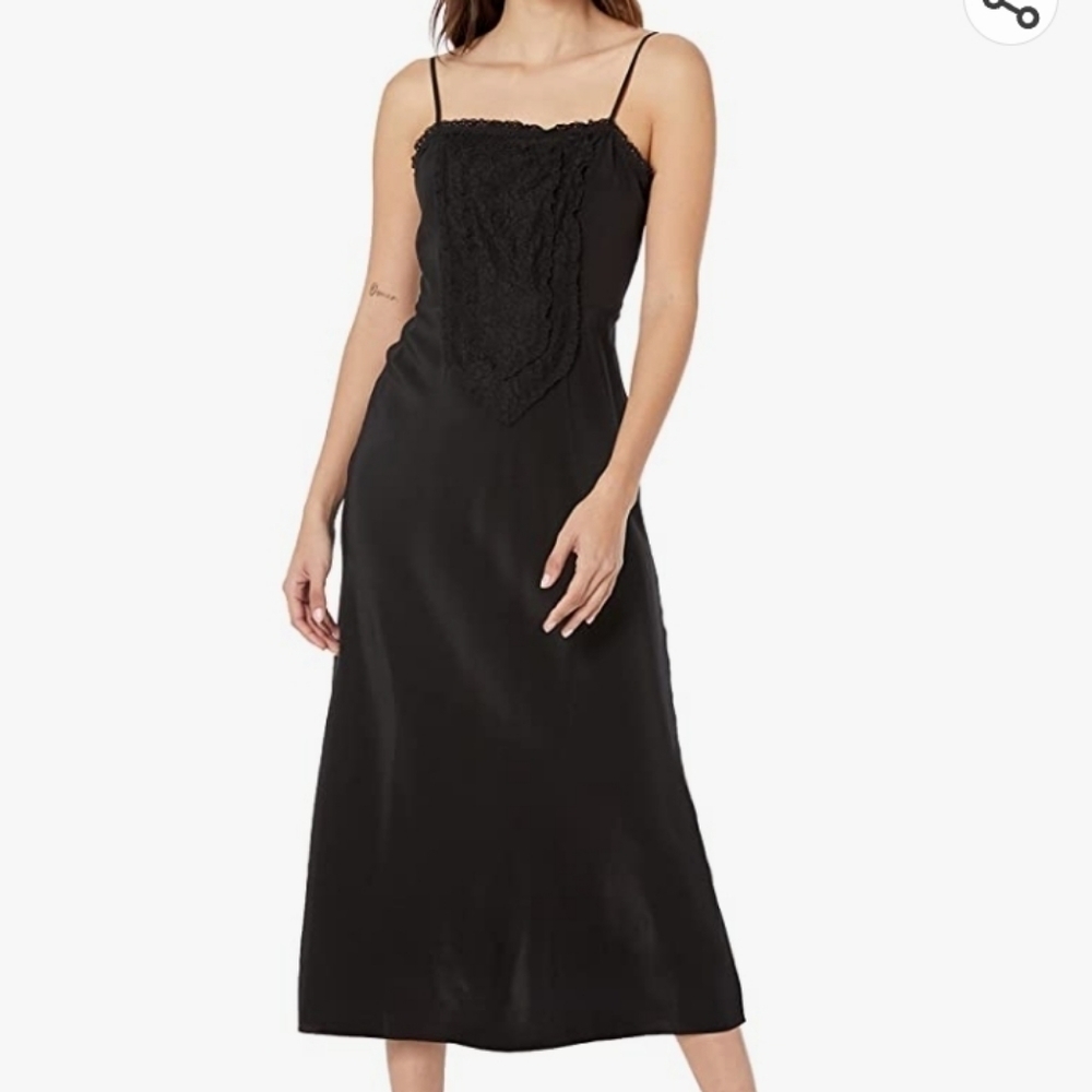 Rebecca Taylor Silk Lace Patchwork Sleeveless Dress